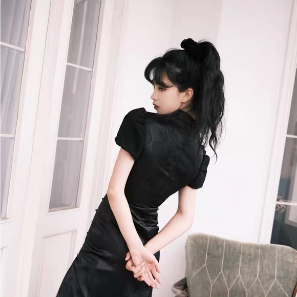 Vintage midi qipao dress - Picture 6 of 7